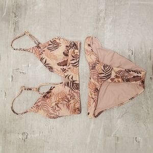 💕L*SPACE💕 Shimmer Bikini Set: Siren Top + Sol Classic Bottom Small S NWT